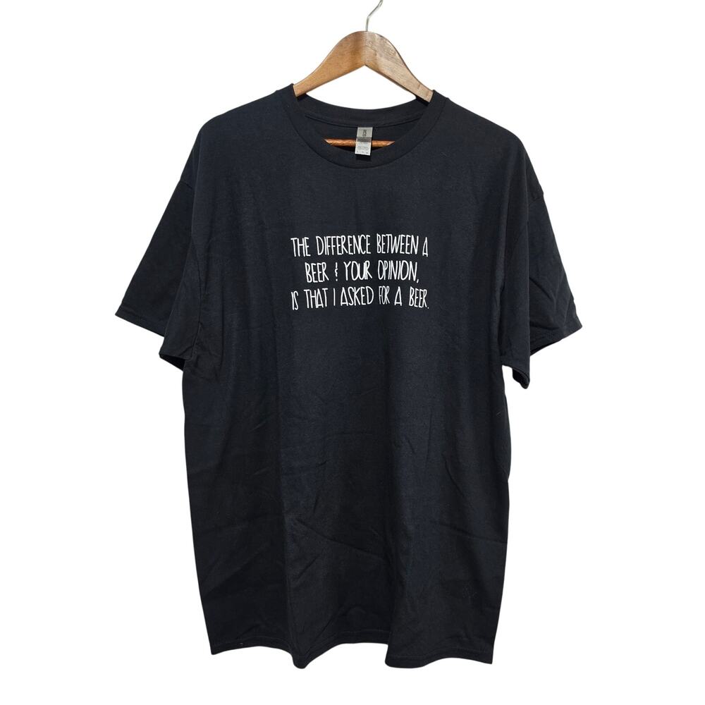Gildan Screen Printed Black T-shirt Size XL Funny Saying New Casual New